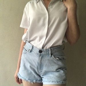 Vintage Light Wash Blue Jean Shorts